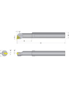 Dorian 55852, S12S-STLPR-3 Boring Bar for TPG_ 322 Inserts