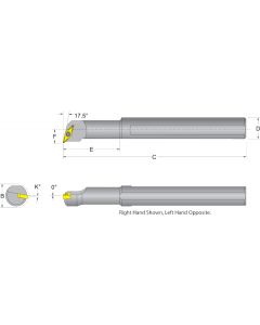 Dorian 55410, S10S-SVQBR-2 Boring Bar for VB_T 221 Inserts