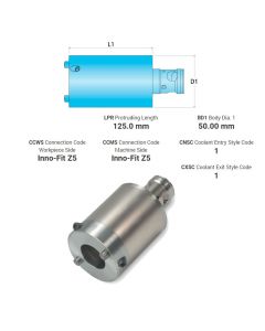 Ingersoll Adapter Extension for Innofit Modular System, Z5Z5SA125