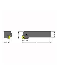 MRGNR 12-4B Toolholder for RNMG 43 Inserts, USA MADE