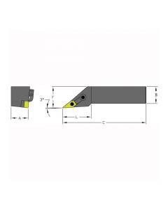 MVJNR 12-3B Toolholder for VNMG 332 Inserts, Ultra-Dex USA