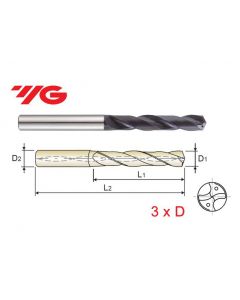 YG-1 0081BTF 1/8" Carbide Dream Drill, Coolant Thru, 3xD Series 